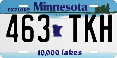 MN license plate 463TKH
