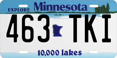 MN license plate 463TKI