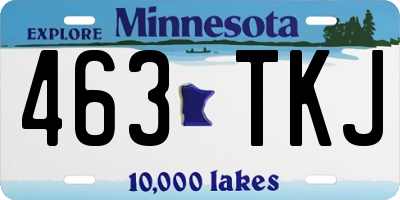 MN license plate 463TKJ