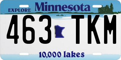 MN license plate 463TKM
