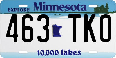MN license plate 463TKO