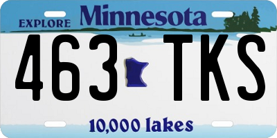 MN license plate 463TKS