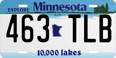 MN license plate 463TLB