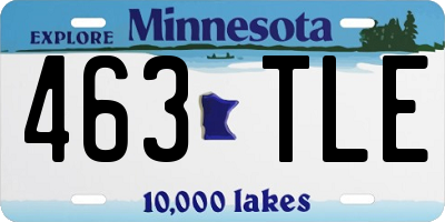 MN license plate 463TLE