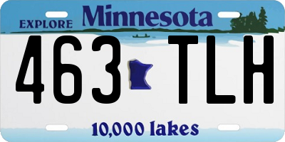 MN license plate 463TLH