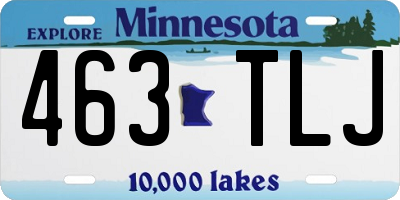 MN license plate 463TLJ