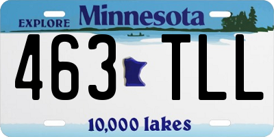 MN license plate 463TLL
