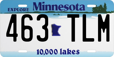MN license plate 463TLM
