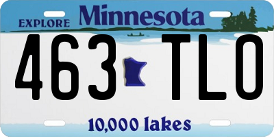MN license plate 463TLO