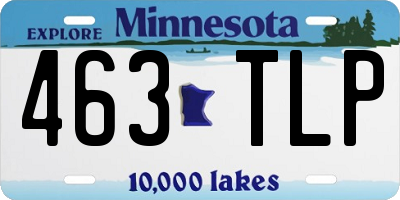 MN license plate 463TLP