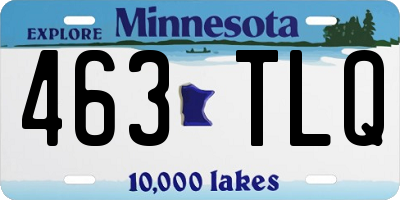 MN license plate 463TLQ
