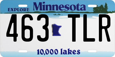 MN license plate 463TLR