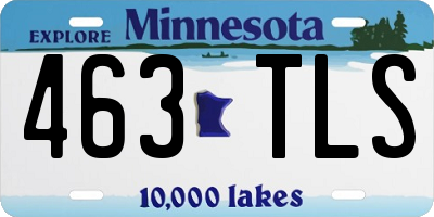 MN license plate 463TLS