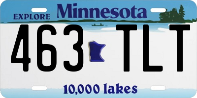 MN license plate 463TLT