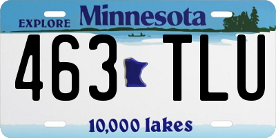 MN license plate 463TLU