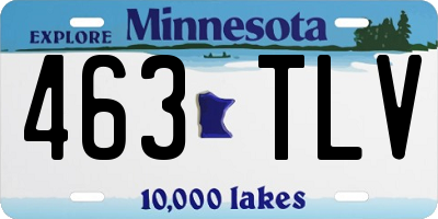 MN license plate 463TLV