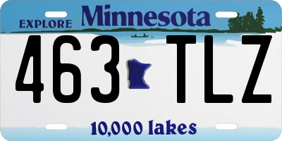MN license plate 463TLZ