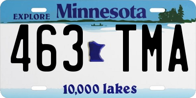 MN license plate 463TMA