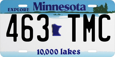 MN license plate 463TMC