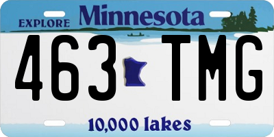 MN license plate 463TMG