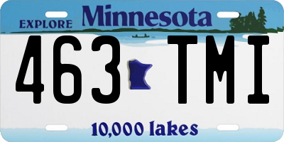MN license plate 463TMI