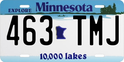 MN license plate 463TMJ