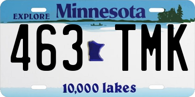 MN license plate 463TMK
