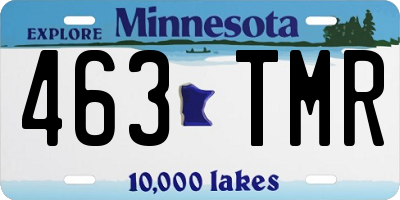 MN license plate 463TMR