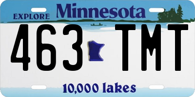 MN license plate 463TMT