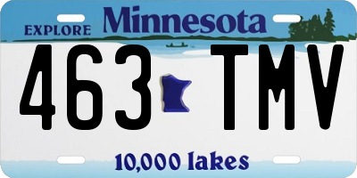 MN license plate 463TMV
