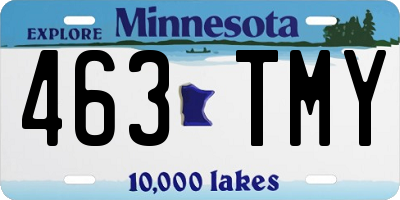 MN license plate 463TMY