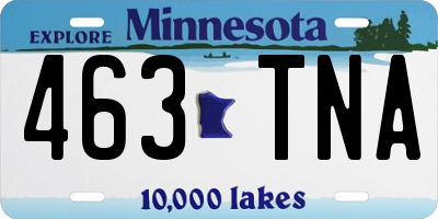 MN license plate 463TNA