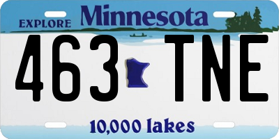 MN license plate 463TNE