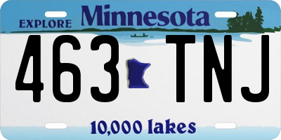 MN license plate 463TNJ