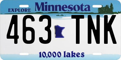 MN license plate 463TNK