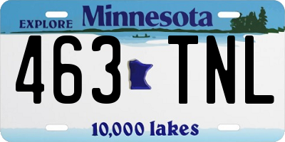 MN license plate 463TNL