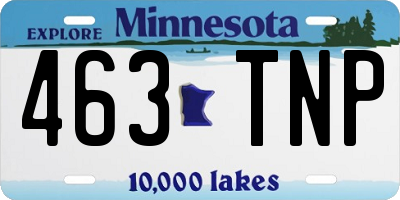 MN license plate 463TNP