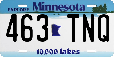MN license plate 463TNQ