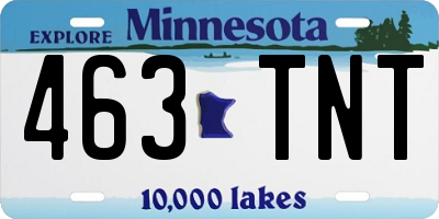 MN license plate 463TNT