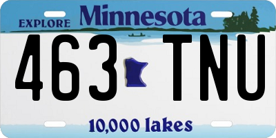 MN license plate 463TNU
