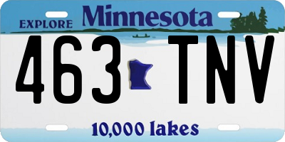 MN license plate 463TNV