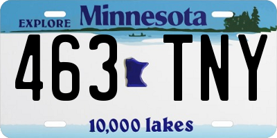 MN license plate 463TNY