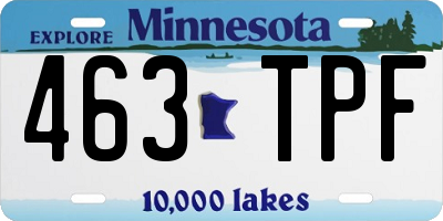 MN license plate 463TPF