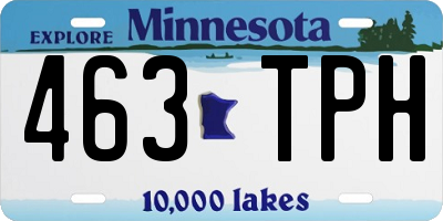 MN license plate 463TPH