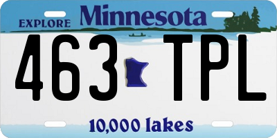 MN license plate 463TPL