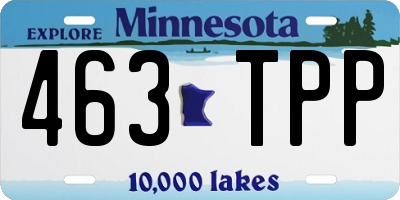 MN license plate 463TPP