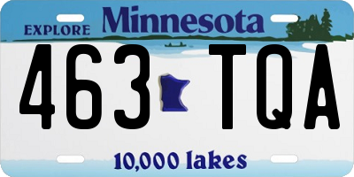 MN license plate 463TQA