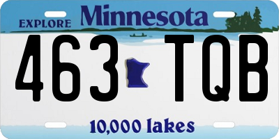 MN license plate 463TQB