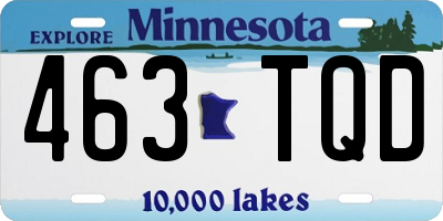 MN license plate 463TQD