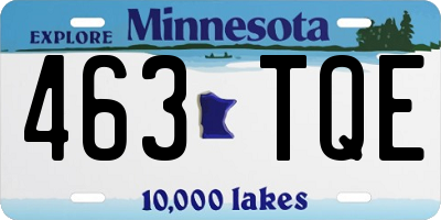MN license plate 463TQE